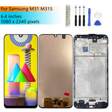 For Samsung Galaxy M31 LCD Display Touch Screen Digitizer Assembly With Frame For Samsung m315 Replacement Repair Parts 6.4" 2024 - buy cheap