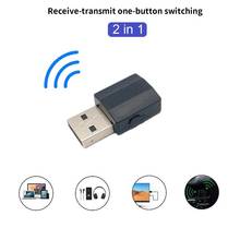 2 in1 Bluetooth-compatible 5.0 Audio Receiver Transmitter Wireless Adapter Mini 3.5mm AUX Stereo Transmitter For TV Car Speaker 2024 - buy cheap