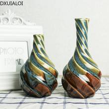 Vaso de cerâmica para decoração de casa, itens modernos, produtos europeus, garrafas espirais 2024 - compre barato