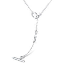 Authentic 925 Sterling Silver Knotted Heart T-Bar Necklaces for Women S925 Necklaces & Pendants Fine Jewelry Accesorios Mujer 2024 - buy cheap