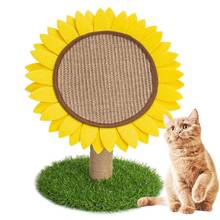 Sisal-brinquedo para gato, formato de girassol, brinquedo interativo, diy, com poste para arranhar, fazer ligação para pernas, para gato afiar, brinquedo 2024 - compre barato