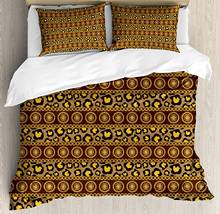 Juego de funda nórdica africana, ropa de cama con 2 almohadas, adorno tradicional a rayas, ilustraciones decorativas de piel de leopardo, 3 piezas 2024 - compra barato