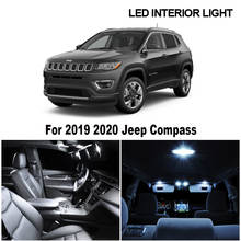 12pcs Canbus White Car LED Interior Reading Dome Map Light Kit For 2019 2020 Jeep Compass Vanity Mirror Glove Box Lamp 2024 - buy cheap