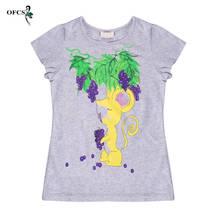 Summer 2-10T Children's T-shirt Birthday Clothing Cartoon Print Short Sleeve Basic Tops Cotton T Shirt For Kids Girl Cheap Sales 2024 - buy cheap
