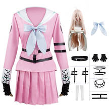 Женский костюм для косплея из аниме «Danganronpa V3», школьная форма и парик для косплея на Хэллоуин 2024 - купить недорого