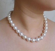 NATURE 11-12MM SOUTH SEA WHITE PEARL NECKLACE 18 INCHES 14K CLASP 2024 - buy cheap