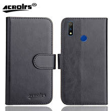 Funda de cuero suave con tapa para OPPO Realme 3 Pro 3i, carcasa de móvil con diseño de Caballo Loco, billetera para tarjetas de crédito, 6 colores 2024 - compra barato