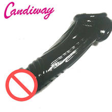 Reusable bold Delay condom 2 rings Impotence contraceptive Penis extension cock sleeve Sex product men toys extend dildo Sleeve 2024 - buy cheap