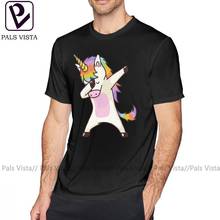 Camiseta de unicornio haciendo un DAB para hombre, camiseta de Hip-Hop, Dap Pose, Camiseta estampada de moda, camiseta 100 de algodón para hombre 2024 - compra barato