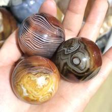 Highly polished natrual sardonyx stone agate ball palm stones healing 2024 - buy cheap