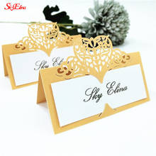 50pcs Laser Cut Heart Seat card banquet Party  Vintage Table Number Name Card Place Cards Wedding  table Birthday Decoration 7Z 2024 - buy cheap