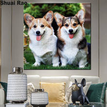 Pintura de diamante 5d diy de corgi galés, mosaico de diamantes de imitación cuadrado completo, redondo, punto de cruz, bordado de diamantes, decoración del hogar, venta 2024 - compra barato