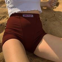 Summer Fashion Casual Harajuku 3 Color Letter Embroidery Sexy Biker Suit Shorts Women Ribber Knit Higth Waist Streetwear Shorts 2024 - buy cheap