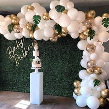 Kit de arco de guirnalda de globos, paquete de globos de aire de látex de oro blanco de 16 pies de largo para Baby Shower, suministros de decoración para fiesta de cumpleaños, 98 Uds. 2024 - compra barato