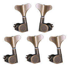 5 Pack of Electric or Acoustic Guitar String Tuning Pegs Machine Head (4 for Left + 1 for Right), Bronze, 2.17-2.20 inch 2024 - buy cheap