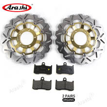 Arashi-1 par de discos de freio dianteiro flutuantes cnc, rotores, pastilhas para street triplo 675 r 2009 2010 2011 2012 2024 - compre barato