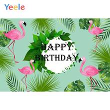 Photography Background Tropical Pink Flamingo Jungle Birthday Backdrop Photo Shoot Props Photo Booth Printed Custome Photocall 2024 - buy cheap