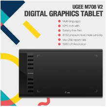 Ugee M708 V2 Digital Tablets Graphics Drawing Tablet for painting "10x6'' inch 8192 Level Graphic Tablet with Battery-free Pen 2024 - buy cheap