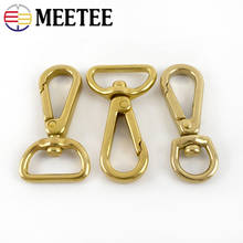 2pcs Solid Brass Buckles Metal Swivel Lobster Clasps Shoulder Bag Strap Snap Hook Fastener Keyring Buckle DIY Leather Crafts 2024 - buy cheap