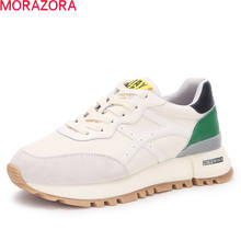 MORAZORA 2021 Spring Autumn Women Sneakers Comfortable Flat Heel Ladies Casual Shoes Fashion Genuine Leather Shoes For Woman 2024 - buy cheap