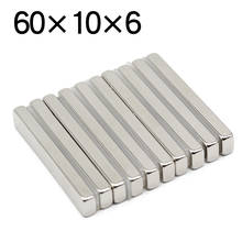 5/10 Pcs 60x10x6 Block NdFeB Neodymium Magnet N35 Super Powerful imanes Permanent Magnetic 2024 - buy cheap