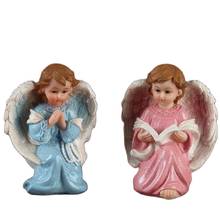 Pink  Blue Angel Group Statue Sculptures Resin Crafts Home Decoration Figurine Gift Xmas Display Decor Ornament 2024 - buy cheap