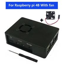 Новый Raspberry Pi 4 Модель B Чехол комплект вентилятора алюминиевый корпус + охлаждающий вентилятор для Raspberry pi 4B 2022 - купить недорого