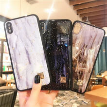 Gold Foil Marble Bling Graffiti Phone Cases For iPhone 11 11 Pro Max XR XS Max X 8 7 6 6S Plus Soft TPU Glitter Gold Leaf Cover 2024 - купить недорого