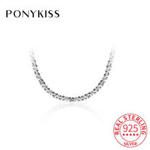 PONYKISS-gargantilla de Plata de Ley 925 auténtica para mujer, collar minimalista, joyería delicada, regalo de fiesta de cumpleaños 2024 - compra barato