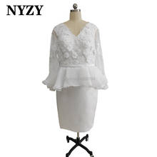 Vestido de noche de fiesta de cumpleaños, elegante vestido blanco de Madre de la novia, NYZY M289, vestido de cóctel 2024 - compra barato
