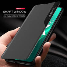 Smart window view magnético plutônio couro flip capas caso para huawei honra 10x lite 10 x luz 10xlite 6.67 stand book livro suporte capa 2024 - compre barato