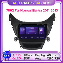 Radio con GPS para coche, reproductor Multimedia con Android 10, 6 + 128G, QLED, carplay, vídeo, FM, 2Din, para Hyundai Elantra, Avante, I35, 2011-2016 2024 - compra barato