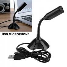 Мини-микрофон для компьютера USB для ПК Тетрадь ноутбук для Skype караоке-студия Речь пения видеоигры Запись Mic 2024 - купить недорого