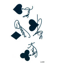Король и королева буквы водонепроницаемые временные татуировки наклейки квадратные пики покер хна тату для мужчин флэш тату дети 2024 - купить недорого