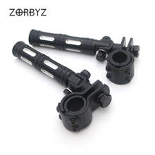 ZORBYZ Motorcycle 1 Set Black 1 1/4" Aluminum Highway Bar Engine Guard Foot pegs Mount Clamp Footpegs For Harley Honda 2024 - buy cheap