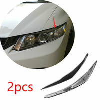 Cubierta de faro delantero de fibra de carbono Real, embellecedor de lámpara para Honda Civic 9th, 2012, 2013, 2014, 2015, 2 uds. 2024 - compra barato