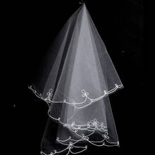Velo de novia blanco Simple, de una capa velo de novia, velo de boda, 2021 2024 - compra barato