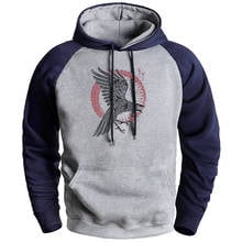 Viking legend Ragnar's Raven Hoodies Sweatshirts Mens Winter Casual Hoodie 2020 New Arrival Man Causal Loose Fit Raglan Pullover 2024 - buy cheap