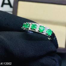 KJJEAXCMY fine jewelry natural Emerald 925 sterling silver new adjustable gemstone women ring support test trendy fashion 2024 - buy cheap