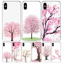 Cherry Blossom Tree Phone Case For iPhone 11 12 13 Pro Max Xr X Xs Mini 8 7 Plus 6 6S SE 5S Soft Fundas Coque Shell Cover House 2024 - buy cheap