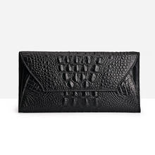 Crocodile pattern ladies Card holder wallet Female handbag Women day clutch bag female fashion cowhide leather mobile phone bag 2024 - buy cheap