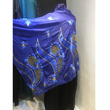 Chal de algodón con forma de gota de lluvia para mujer, chal de algodón musulmán africano de Dubái, bufanda bordada con cordón, Hijabs lisos de diamantes, chal de encaje químico largo 2024 - compra barato