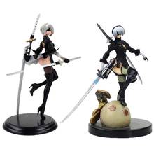 Figura de acción del Anime NieR Automata 2B YoRHa N ° 2 tipo B, 14-25cm, modelo coleccionable de PVC, juguetes para niños, regalo de cumpleaños 2024 - compra barato