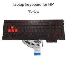 Teclado retroiluminado ce para hp omen 15 ce025tx bg preto, teclas manuais 9z neabq 00b nsk xg0bq, novo 2024 - compre barato