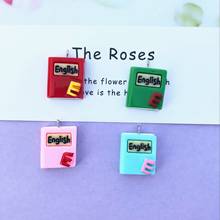 10pcs resin  book charms Jewelry necklace pendant keychain charms for earring DIY decoration gift 2024 - buy cheap
