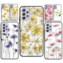 Yellow Cosmos Flowers Lavender Case For Samsung A71 A51 A41 A31 A20e A21S A52S A02 A30 S A40 A50 A70 A12 A72 A52 Cover 2024 - buy cheap