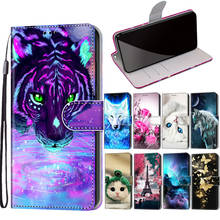 Funda de cuero para Huawei Honor 7X / Honor 8C, funda con patrón para Honor Play 8A, funda antigolpes para Huawei Y6 Y6 Prime 2019, funda de dibujos animados 2024 - compra barato