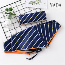 Yada-mini guarda-chuva com listras, ultraleve, portátil, dobrável, resistente ao vento, para mulheres, modelo 200026 2024 - compre barato