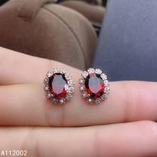 KJJEAXCMY fine jewelry natural Garnet 925 sterling silver women earrings new Ear Studs support test popular hot selling 2024 - buy cheap