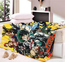 Cobertor para quarto e sala de estar do my hero academia, cobertor com desenho, macio, para praia, piquenique, cobertura para cosplay 2024 - compre barato